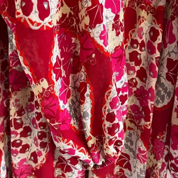 Chelsea and Violet Floral boho vacation Maxi Dress large - Picture 3 of 7